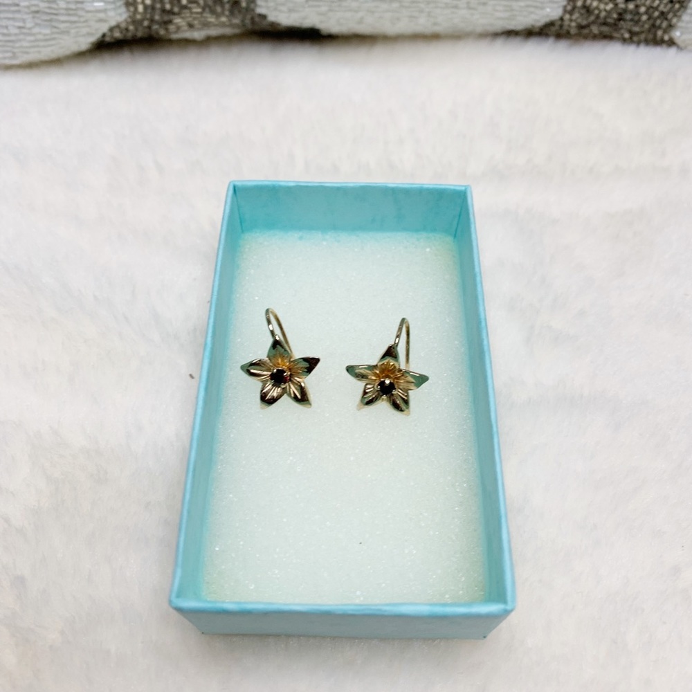Gold Plated Floral Earrings